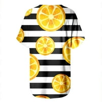Pimfylm New Edition T majice za žene Žene Ležerne prilike Cvjetni print V izrez rucfff kratki rukav
