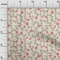 Onoone pamučne kambričke lagane bež tkanine Jacobean cvjetni quilting zalihe ispisa šivaće tkanine sa