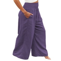 Paille dame elastične strugove casual hlače Loongeward Baggy ljetne hlače dnevno nose joga pantalone