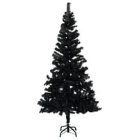 Loewten umjetno božićno drvce sa LED-om i lopticom postavljenim crnim 59.1 PVC