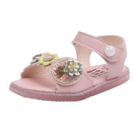 Yinguo baby dječje slatke sandale cipele za dijete Djevojke princeze cvjetne plaže meke bebe cipele ružičaste 22