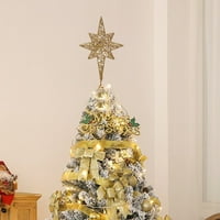 Pontos božićno drvce Top zvijezda blistava svijetla svijetla u boji od šupljeg dizajna 3D božićno drvce