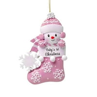 Heiheiup personalizirani ukras Božić neutralna snježna lutka sa snježnim božićnim ukrasom stabla prilagođenim