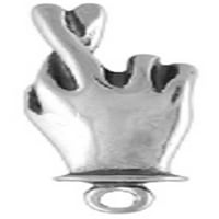 Sterling Silver 18 BO lančani 3D ručni prsti za sreću Privjesak ogrlicu
