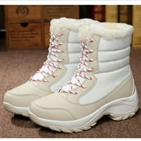 Jesen zimska gusta topli snijeg čizma Beige Jesen Ženske cipele Božićne veličine 35