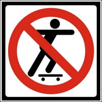 Znak i skladišni i skladišni znakovi - Skateboard Zabranjeni potpis Aluminijski znak Street Weather Odobren Znak 0. Debljina - znak - znak