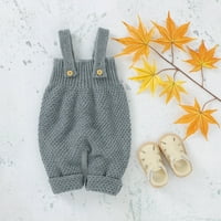 JUEBONG BABY TUTES Odjeća za uklanjanje novine Novorođenče Djevojke Dječaci Zimska pletena odjeća Vest ruffle džemper rumper kombinezon