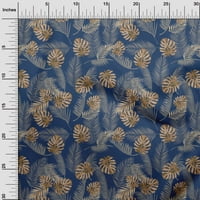 Onuone pamučne popline srednje plave tkanine Tropska zanatski projekti Dekor tkanina štampan dvorište