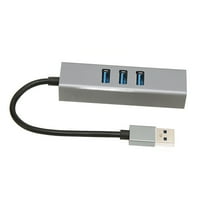 Port USB čvorište, utikač i reprodukcija srebrne sive 5Gbps velike brzine USB3. Multiport Hub za laptop