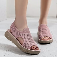 DMQupv pete sandale za žene cipele u boji Sandale hodanje lagane žene cipele ženske sandale memorijske pjene sandale za žene sandale ružičaste 6,5