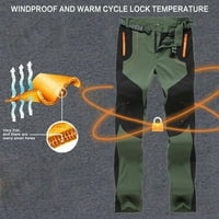 FESFESFES Color-blokiranje na otvorenom na otvorenom zimske hlače za zgaje napade runo zadebljane meke
