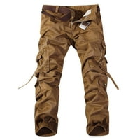 Muške divlje teretne hlače, radne pantalone s više džepom, taktičke hlače, pamučne ležerne radne planinarske pantalone sa džepovima