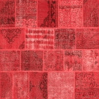 Ahgly Company u zatvorenom pravokutniku Patchwork Crvene prelazne prostirke, 8 '12 '