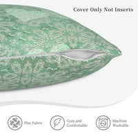 Posteljina jastučića, zelena vintage tekstura ukrasni bacanje kvadratnih jastuka s džepovima za sof