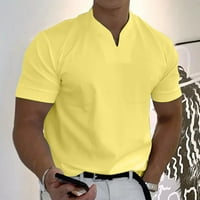 Qiaocaety Men vrhovi Ljetni modni casual Solid Sports Sports Fitness Trening majica Okrugli izrez Kratki