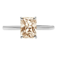 2.5ct zrače iz kamiona braon šampanjac simulirani dijamant 14k bijelo zlato graviranje izjava godišnjica angažmana vjenčana prstena veličine 10.5