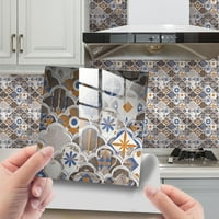 Zidne naljepnice 1set samoljepljiva pločica 3D naljepnica Kuhinja kupatilo Zidni naljepnica Dekoracija