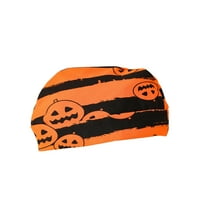 Wassery Baby Halloween Outfits Pumpkin Pismo Ispis Dugih rukava okrugli vrat Kompjuiz u boji Block Striped Cap