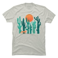 FO u kaktusu šuma Muški kraljevski plavi grafički tee - Dizajn ljudi 2xl