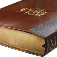 Personalizirana Biblija s prilagođenim tekstom KJV Smeđi portfelj Dizajn Bible Veliki ispis Thinline Luxleather King James Verzija Pokloni za krštenje Rođendani Proslave