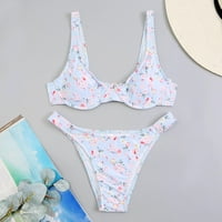 Aaiyomet set Print Women Plivanje kupaći kostimi za plažu Bikini kupaći kostim odijelo Dvije kupaće