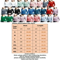 Avamo Žene Tee Majica Solid Color V V izrez T Majica Dailywer labav tunik Bluza Plain dugi rukav, bijeli