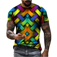 tklpehg majice s dugim rukavima za muškarce 3D print grafički labav bluza casual dugih rukava s majicama