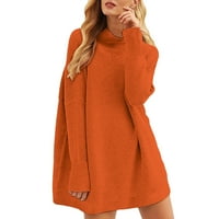 Ženski pulover džemper modni jesen zimska kornjača labava boja, džemper sa minjom duljine za žene