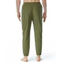 Ecqkame muški znoj hlače modne pune casual elastične struke džepne pantalone za sportske hlače Zeleni