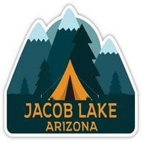 Jacob Lake Arizona Suvenir Vinil naljepnica za naljepnicu Kamp TENT dizajn
