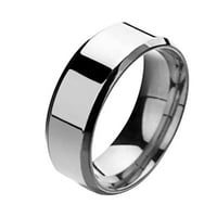 Modni jednostavni ljubitelji unizanja od nehrđajućeg čelika zrcala prstenje za prstenje nakita - srebro
