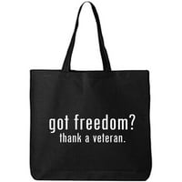 Imate slobodu? Hvala veteran pamučno platno torba