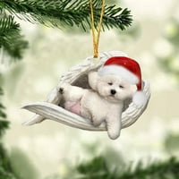 Viseći ukras novi spavaći anđeoski pas božićni zabavi privjesak crtić božićni drvce privjesak božićni