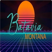 Batavia Montana Vinil Decal Stiker Retro Neon Dizajn