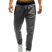 Wofeydo teretni pantalone za muškarce, čvrste pantalone na struku Casual Jogging Sports Elastic sa džepovima