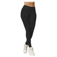 Charella ženska fitness sportski rasteći visoke struk mršave seksi joga hlače s džepovima crna, xl