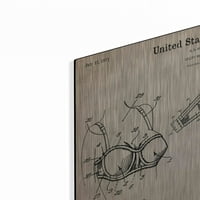 Luxe Metal Art 'Push-up BRA playprint patentni pergament,' metalna zidna umjetnost, 16 x12