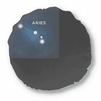 Aries Constellation horoskopski znak okrugli bacanje Jastuk za uređenje doma