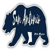 San Antonio New Mexico Suvenir 3x Frižider Magnet Bear Dizajn