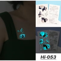 Nove plave svjetlosne naljepnice za tattoo vodootporne male svježe simpatične naljepnice za životinje