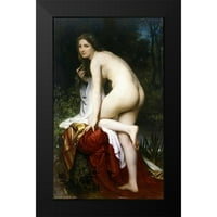 Bouguereau, William-Adolphe crni moderni uokvireni muzej umjetnički print pod nazivom - Baigneuse