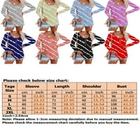 SoftMallow ženske trake za bluzu Plus Stripes pulover scoop vrat dugih rukava majica