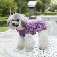 Patio_peace_inc pse pse pleteni kostim za jesen zimsko štene visoko ovratnik tople konoplje cvijeće