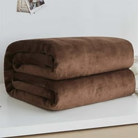 JYGEE COLL COLOR Flannel pokrivač s kafe kafe na kauč na kauč na kauč jesen zimski topli tepih klima