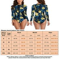 Avamo ženski kupaći kostimi Zip prednji odjeća Rash Guard Wireless Surfanje kupaći kostim dugih rukava