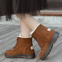 Cipele za snijeg za žene sniježne čizme ravna peta jesen i zima plus veličine pamučne kratke žene čizme