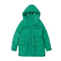 Fitoronske zimske jakne za žene labave mode u trendy s kapuljačnim jaknom od vjetrootporne parke Comfy topli anorak prekrivač zeleni 2xl