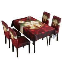 Hirigin božićna stolica pokriva stolnjak vodootporni trpezarijski stol za stol za stol za stol za kuhinju