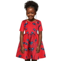 SHPWFBE dječje djevojke odjeću Toddler Afrički Dashiki Tradicionalni stil Kratki rukav Okrugli vrat