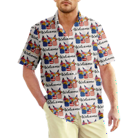 4. jula muška havajska majica USA Nacionalna majica za zastavu TEE grafička majica ovratnik 3D print